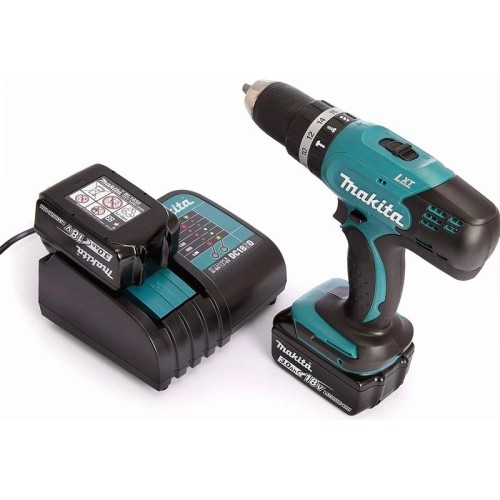 Taladro atornillador percutor 18v 2 baterías Makita