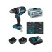 Taladro atornillador de 54 NM con 2 baterías de 5 Ah, cargador y 96 accesorios - Makita DDF484RTX6