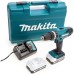 Taladro de impacto 18V 42Nm MAKITA 2 baterías BL1820G + cargador + 74 piezas - HP488DAEX1