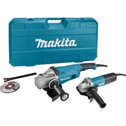 Juego de 2 máquinas Amoladoras - MAKITA - Amoladora Ø 125 mm 840 W + Amoladora Ø 230 mm 2200 W En caja - DK0053G