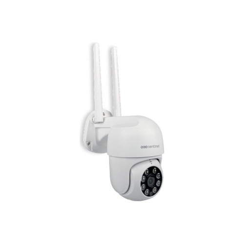 Cámara de vigilancia exterior rotativa conectada