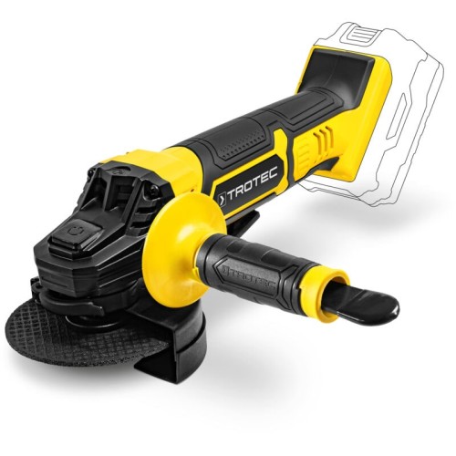 TROTEC Amoladora angular inalámbrica PAGS 21-115 NB – sin batería, 10.000 rpm, diámetro de disco de 115 mm, incluye cargador rápido y maletín de transporte