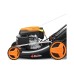 FUXTEC FX-RM5196eS cortacésped de gasolina autopropulsado 4en1 de arranque eléctrico con batería ZipGO ancho de corte 51cm, gasolina 196cc Easy Clean 6hp triturador/cortacésped 60L