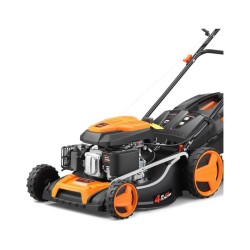 FUXTEC FX-RM5196 cortacésped de tracción autopropulsado de gasolina Anchura de corte de 51 cm, Easy Clean 4en1 de 196cc y 4,4KW de potencia, bolsa de recogida de hierba de 50L