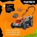 Cortacésped a batería 40V (2X20V) - FUXTEC FX-E2RM43 - ancho de corte 43cm, 2 baterías Li-Ion 4Ah, cargador dual 2,4A, contenedor de 40L