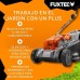 Cortacésped a batería 40V (2X20V) - FUXTEC FX-E2RM43 - ancho de corte 43cm, 2 baterías Li-Ion 4Ah, cargador dual 2,4A, contenedor de 40L