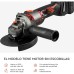 Dnipro-M DGA-201BC Ultra Amoladora Angular Inalámbrica 20V 125mm Brushless, 2 Velocidades 3000-8500 RPM, KIT con Batería 4Ah, Cargador y 10 Discos de Corte Incluidos
