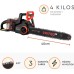 DNIPRO-M Motosierra Batería 36V 40 cm  2 Baterías 4.0Ah + Cargador Dual  Corte Rápido 16 m/s, Freno Seguridad  Sierra para Poda y Jardín DCS-201BC Dual