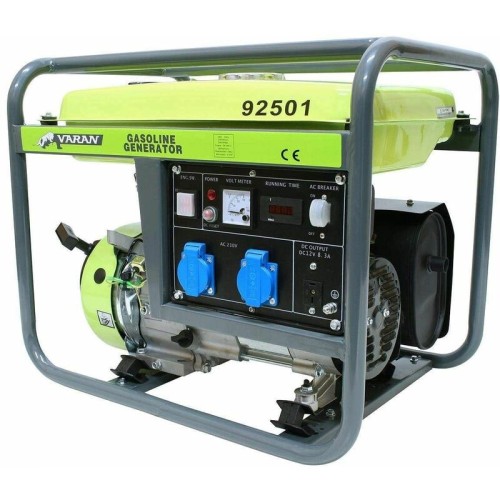 Varan Motors - 92501 Generador eléctrico gasolina 2800W 2 x 230V 1 x 12VDC