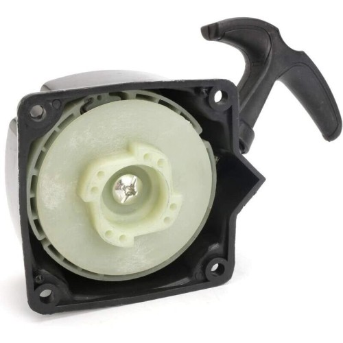 Arrancador de retroceso + panel de tracción 40-5 para desbrozadora cortacésped Whipper Snipper, Superma, negro, 1 pieza, distancia del orificio 67 mm