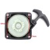 Arrancador de retroceso + panel de tracción 40-5 para desbrozadora cortacésped Whipper Snipper, Superma, negro, 1 pieza, distancia del orificio 67 mm