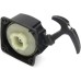 Arrancador de retroceso + panel de tracción 40-5 para desbrozadora cortacésped Whipper Snipper, Superma, negro, 1 pieza, distancia del orificio 67 mm