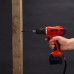 Taladro Atornillador Inalámbrico 18v + 2 Baterías de Litio + 52 Accesorios - Rojo