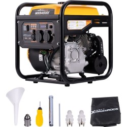 Inverter grupos electrógenos Portátil 3500W Gasolina 4 tiempos con 2 tomas de 230V, Estación de Energía Electrica Doméstico, Silencioso y Ligero para Camping Autocaravan Apagón Construcción maXpeeding