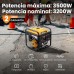 Inverter grupos electrógenos Portátil 3500W Gasolina 4 tiempos con 2 tomas de 230V, Estación de Energía Electrica Doméstico, Silencioso y Ligero para Camping Autocaravan Apagón Construcción maXpeeding