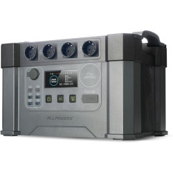 ALLPOWERS S2000 Pro Estación de energía portátil de 1451 Wh, generador solar MPPT con 4 tomas de CA de2400 W (4000 W de sobretensión), carga rápida del 0 al 100 % en 1.5 h, para autocaravana, camping