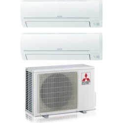 mitsubishi electric dual split inverter aire acondicionado smart series msz-hr 9+9 con mxz-2ha40vf r-32 wi-fi opcional 9000+9000