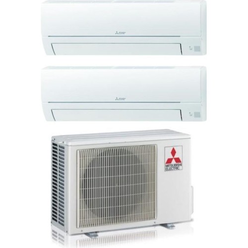 mitsubishi electric dual split inverter aire acondicionado smart series msz-hr 9+9 con mxz-2ha40vf r-32 wi-fi opcional 9000+9000