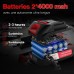 OUTIGO Motosierra, motosierra sin escobillas de 21 V, motosierra de 8 pulgadas, motosierra de 8000 mAh, mini motosierra a batería, 3 cadenas, 2 guías de cadena.