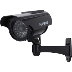 Cámara de vigilancia solar inalámbrica para exteriores, circuito cerrado de seguridad, luz LED intermitente, impermeable, color negro