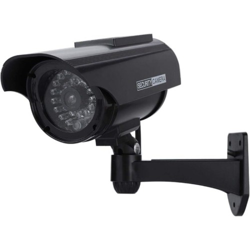Cámara de vigilancia solar inalámbrica para exteriores, circuito cerrado de seguridad, luz LED intermitente, impermeable, color negro