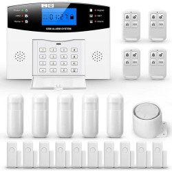 Sistema de alarma de seguridad de 99+8 zonas con marcación automática, protección antirrobo para el hogar GSM SMS, sistema de alarma GSM inalámbrico con detector y sensor