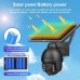Cámara solar 4G para exteriores, cámara de vigilancia inalámbrica PTZ con detección de movimiento PIR, visión nocturna, audio bidireccional, almacenamiento en la nube/tarjeta SD, resistente al agua IP