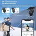 Cámara solar 4G para exteriores, cámara de vigilancia inalámbrica PTZ con detección de movimiento PIR, visión nocturna, audio bidireccional, almacenamiento en la nube/tarjeta SD, resistente al agua IP